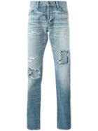 Saint Laurent - Distressed Ripped Jeans - Men - Cotton - 31, Blue, Cotton