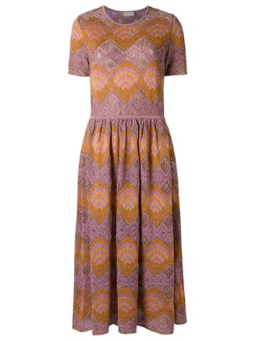 Gig Knit Midi Dress, Women's, Size: Medium, Nude/neutrals, Viscose/lurex/polyamide