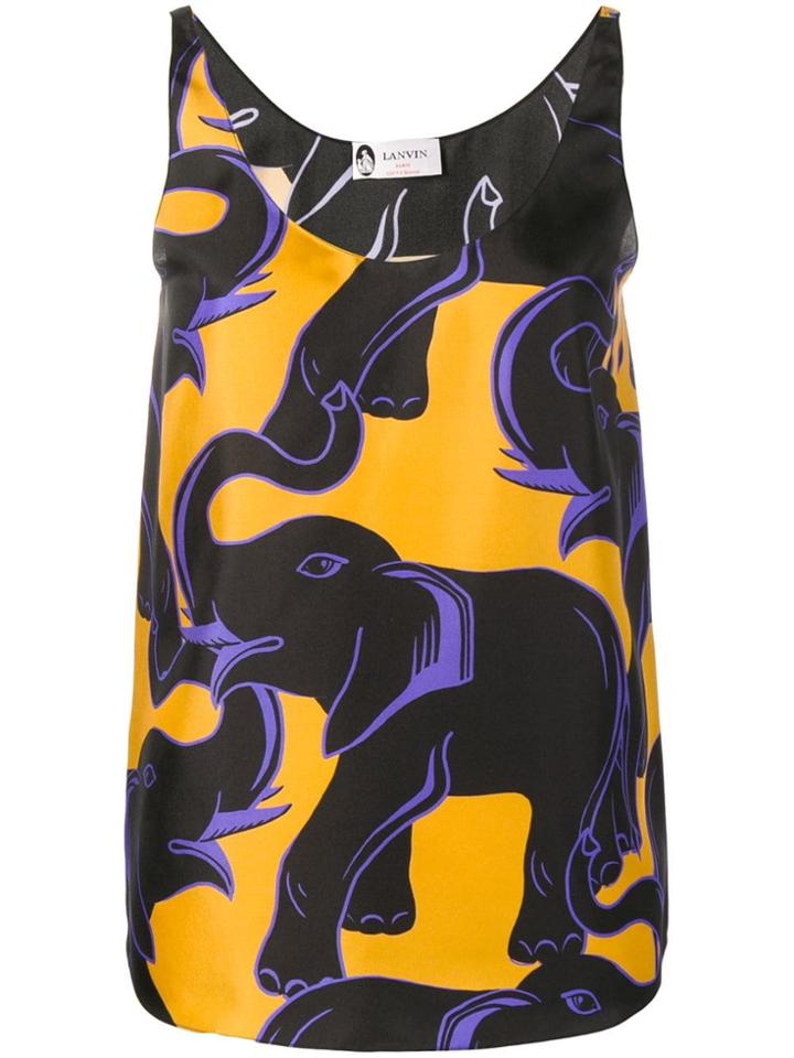 Lanvin Elephant Print Blouse - Yellow