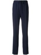 Jil Sander Satin-effect Darrell Trousers - Blue