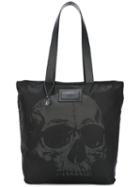 John Varvatos Skull Print Tote Bag, Men's, Black, Polyamide