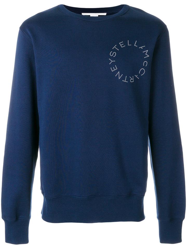 Stella Mccartney Logo Round Neck Jumper - Blue