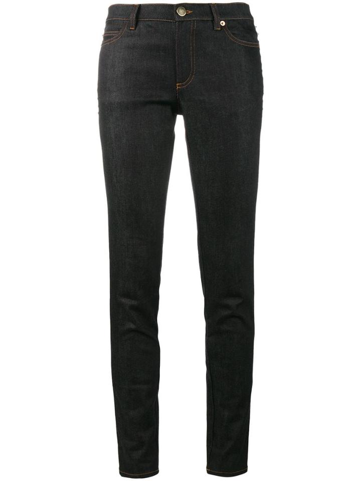 Valentino Rockstud Untitled Mid Rise Skinny Jeans - Blue