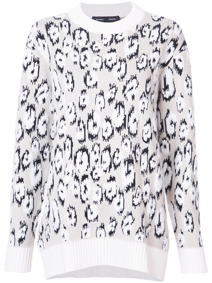 Proenza Schouler Graphic Jacquard Sweater - Nude & Neutrals