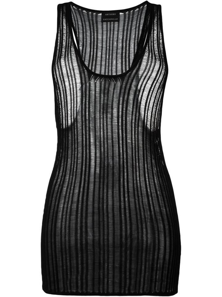 Anthony Vaccarello Ribbed Tank Top