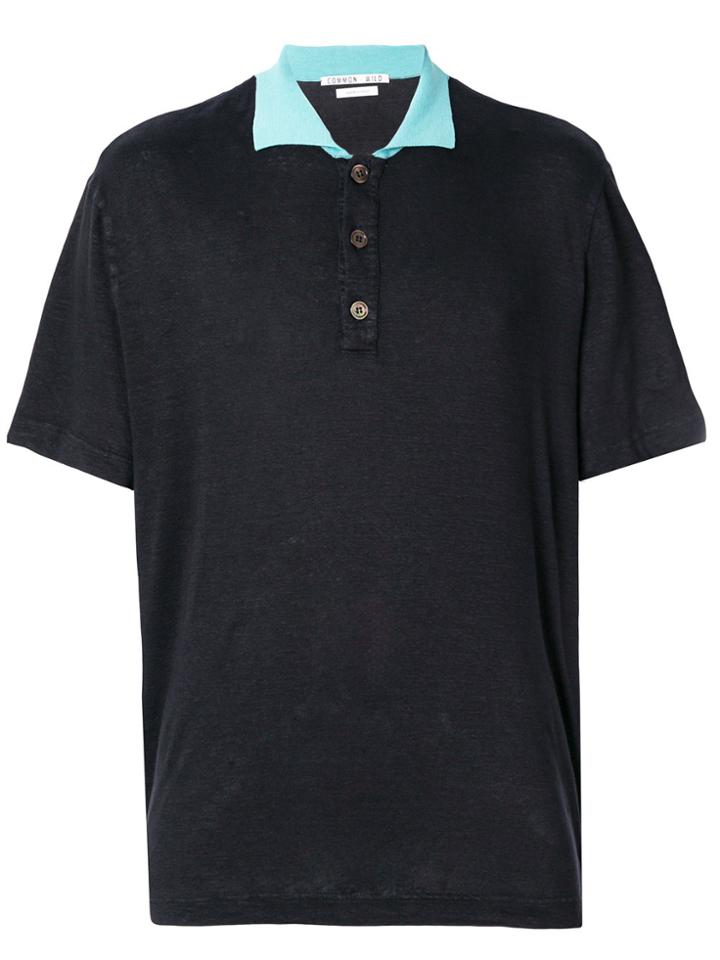 Common Wild Knitted Polo Shirt - Blue