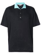 Common Wild Knitted Polo Shirt - Blue
