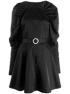 Rotate Belted Waist Dress - Black