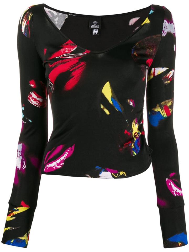 Versace Pre-owned 2000's Printed Top - Black