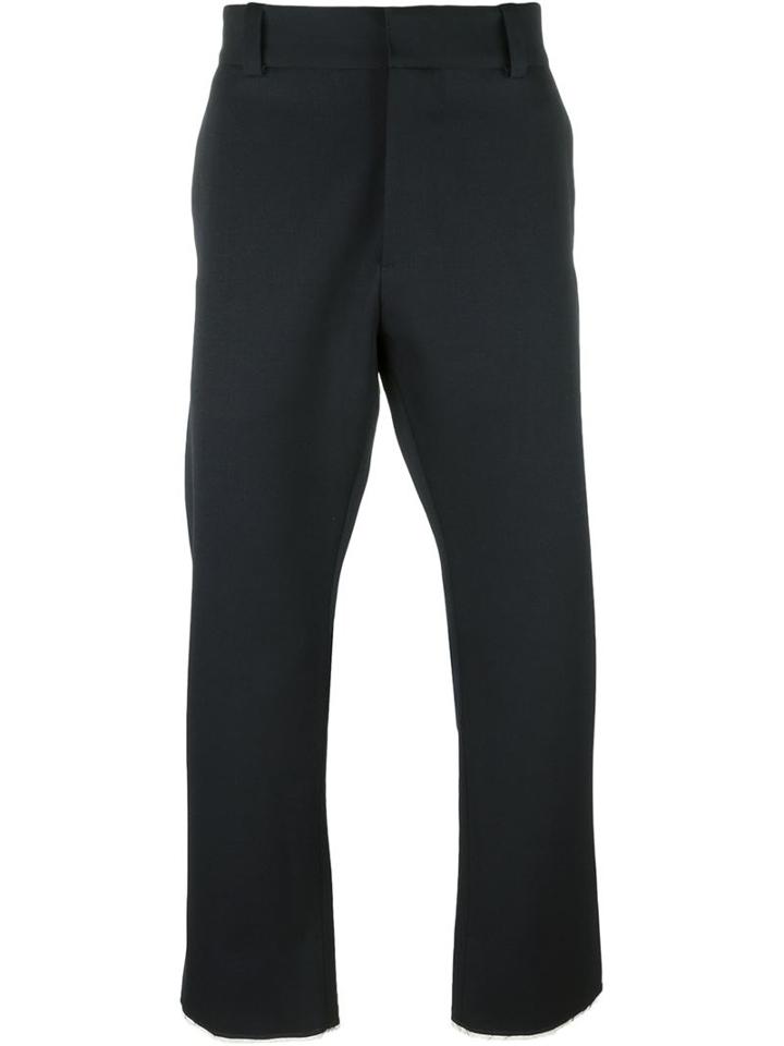 Alexander Mcqueen - Straight Leg Trousers - Men - Acetate/viscose/wool - 48, Blue, Acetate/viscose/wool