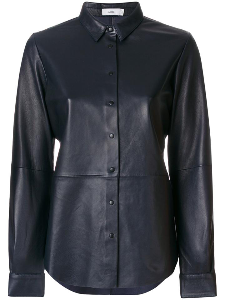 Closed Seam Detail Shirt Jacket - Blue