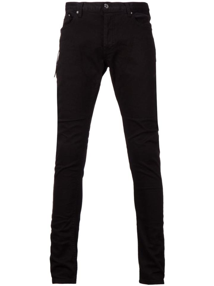 Mr. Completely 'mr. C Wembly' Skinny Jeans, Size: 36, Black, Cotton/polyurethane/buffalo Leather