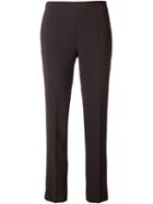 Alberto Biani Slim-fit Crepe Trousers - Brown