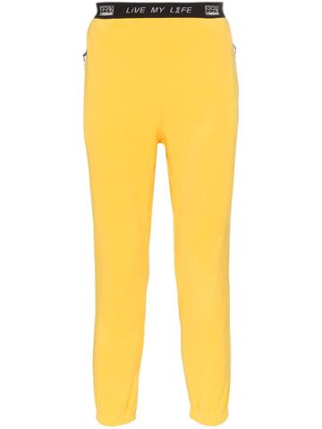 99% Is Zipper Pocket Fleece Sweatpants - Yellow