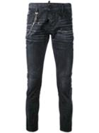 Dsquared2 - Denim Chain Slim Fit Jeans - Men - Cotton/spandex/elastane - 54, Black, Cotton/spandex/elastane
