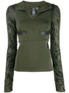 Adidas By Stella Mcmartney Printed Hooded Top - Green
