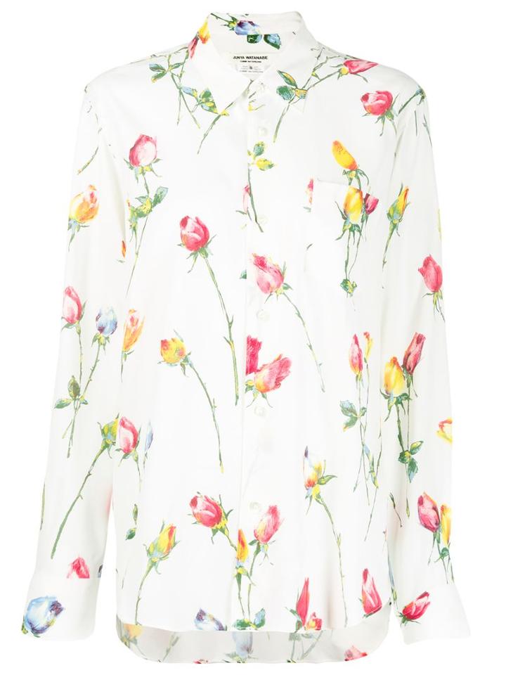 Junya Watanabe Flower Print Shirt - White