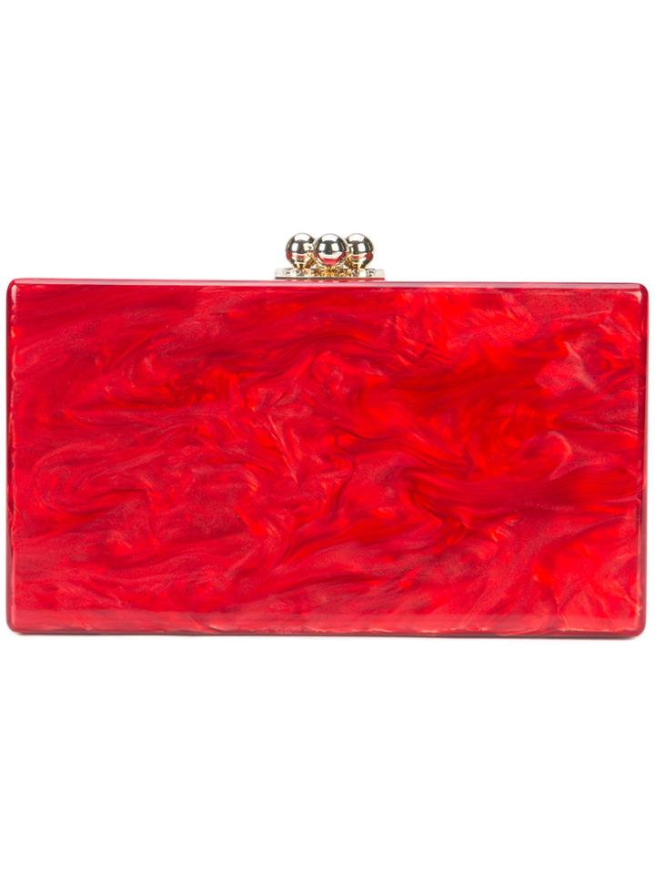 Edie Parker Jean Solid Clutch - Red