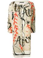 Alberta Ferretti Print Flared Dress - Nude & Neutrals