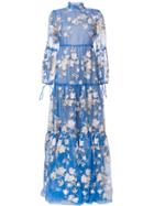 Erdem Cassandra Embroidered Gown - Blue