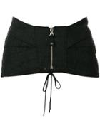 Jean Paul Gaultier Vintage Zipped Fastening Corset Belt - Grey