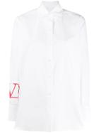 Valentino Logo Cuff Shirt - White