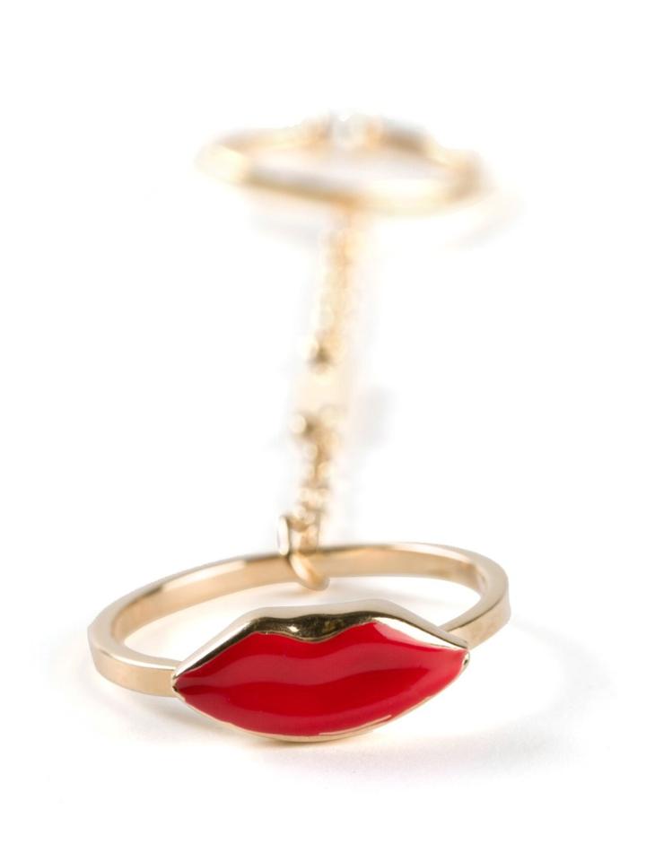 Delfina Delettrez 'two In One' Double Ring - Metallic