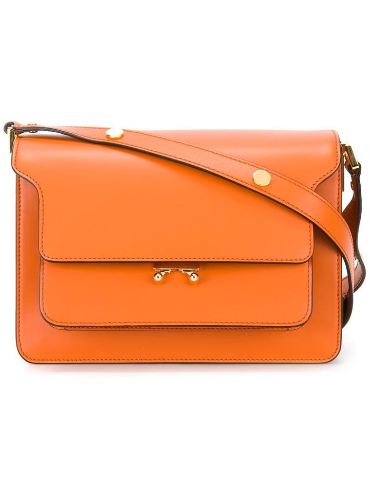 Marni Trunk Shoulder Bag, Women's, Yellow/orange