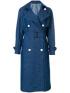 Tagliatore Denim Trench Coat - Blue