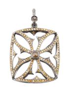 Loree Rodkin Giant Maltese Cross Diamond Pendant
