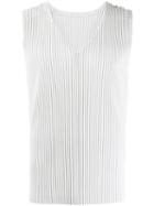 Homme Plissé Issey Miyake Pleated Sleeveless Vest - Grey