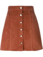 Theory Buttoned A-line Skirt