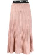 Liu Jo Ribbed Midi Skirt - Pink