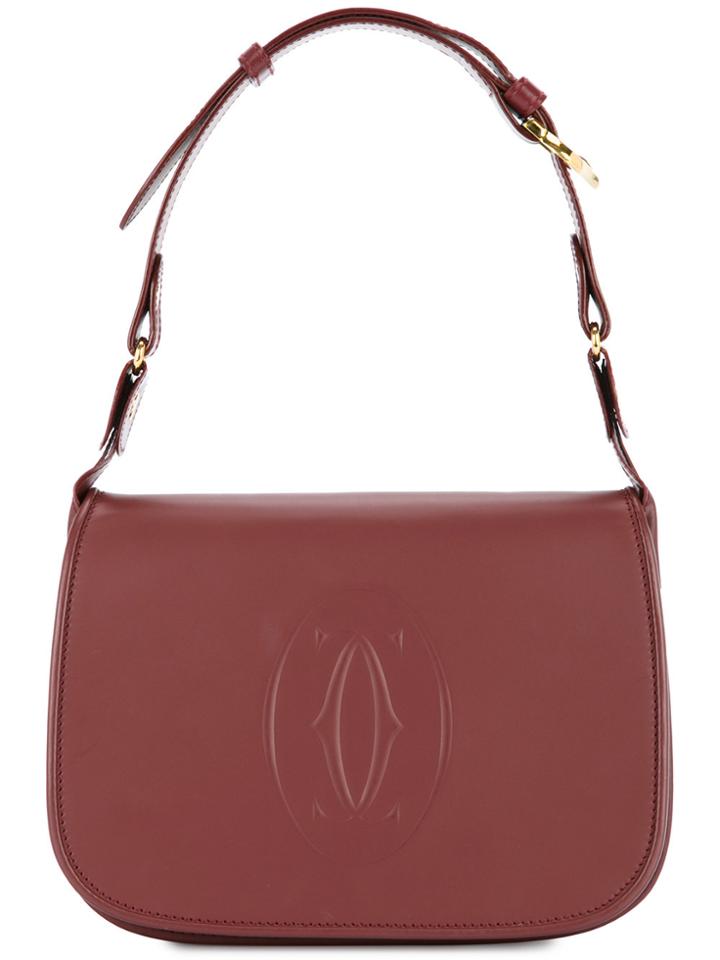 Cartier Vintage Flap Tote Bag - Red