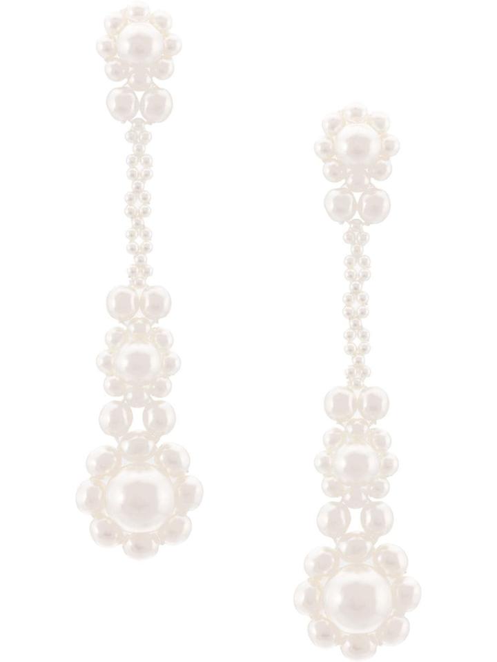 Simone Rocha Pearl Teardrop Earrings - White