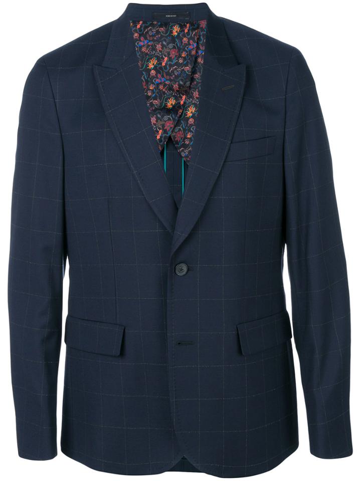 Paul Smith Check Blazer - Blue