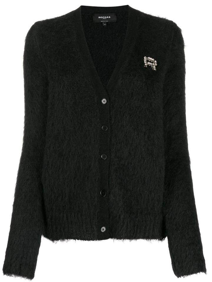Rochas Embellished Monogram Cardigan - Black
