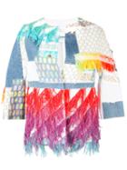 Ava Adore - Patchwork Jacket - Women - Cotton/polyester/cupro - 42, White, Cotton/polyester/cupro