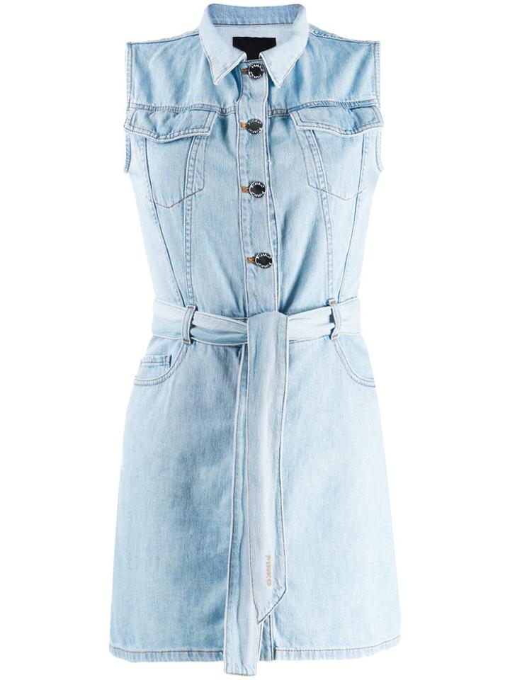 Pinko Sleeveless Denim Dress - Blue