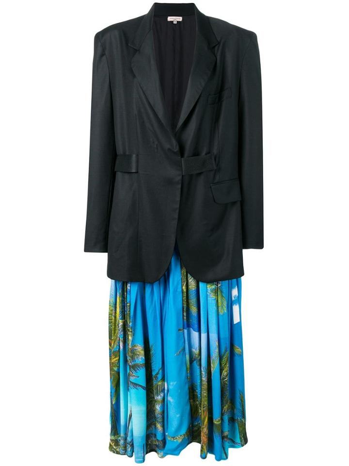 Natasha Zinko Maxi Jacket With Detachable Dress - Black