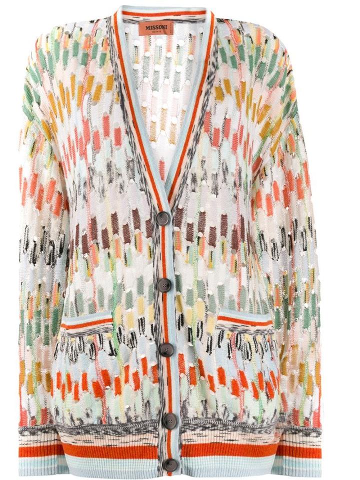 Missoni Perforated Style Cardigan - Blue