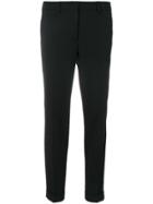 Brag-wette Slim-fit Cropped Trousers - Black