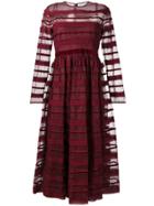Red Valentino Striped Tulle Dress