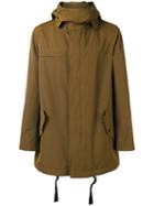 Lanvin Technical Hooded Parka, Men's, Size: 50, Brown, Rayon/cotton