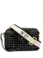 Nº21 Rhinestone Embellished Crossbody Bag - Black