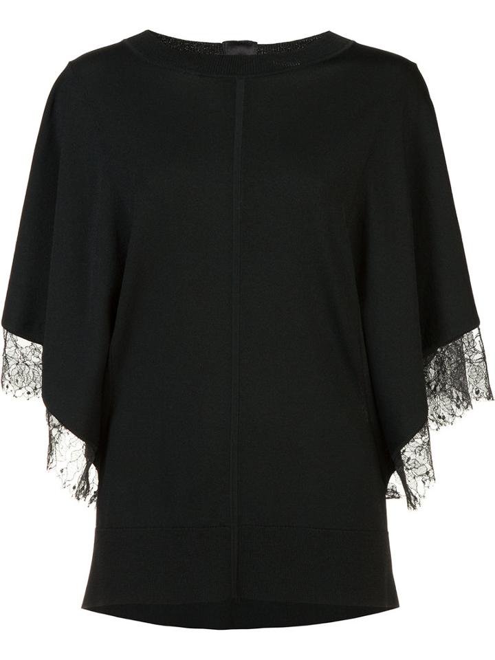 Adam Lippes Lace Trim Jumper, Women's, Size: Xs, Black, Viscose
