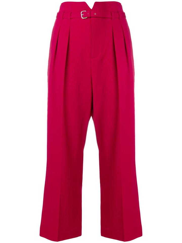 Red Valentino Belted Cropped Trousers