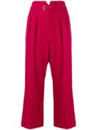 Red Valentino Belted Cropped Trousers