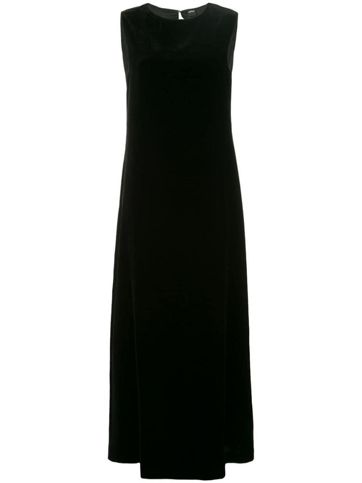 Aspesi Velvet Straight-line Dress - Black