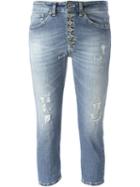 Dondup Cropped Jeans, Women's, Size: 27, Blue, Cotton/spandex/elastane/polyester